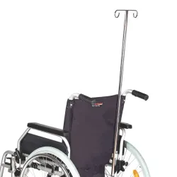 Servomobil Infuuspaal Infuuspaal met bevestigingsklauw 22,4/19 mm Øvoor rolstoelen, hoogte: 150 cm, met klem | 18.99.09.0999